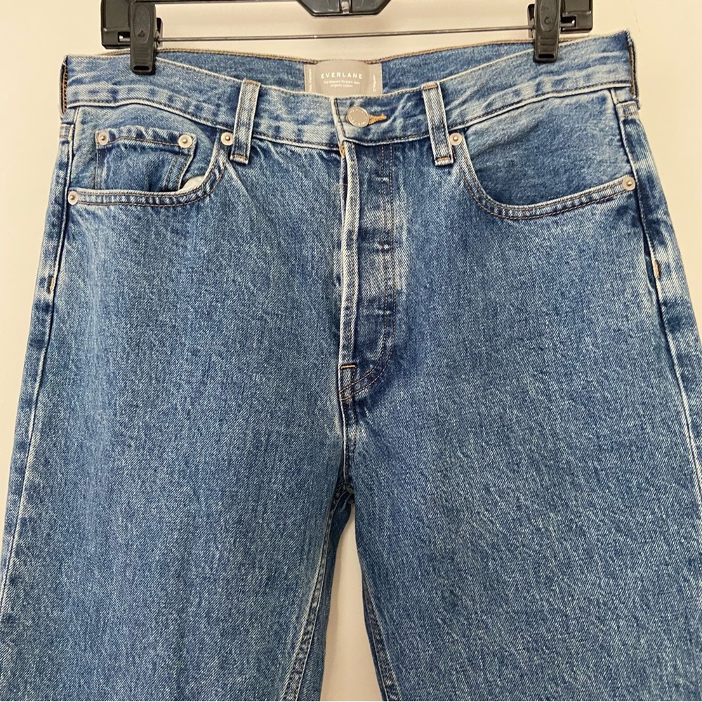 Everlane Jeans Women 27 The Relaxed Straight Fit Organic Medium Wash Blue Denim - Picture 2 of 11